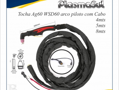 AG60 SG55 WSD60 Tocha Manual arco piloto conector rosca e opção de cabo 4, 5 e 8