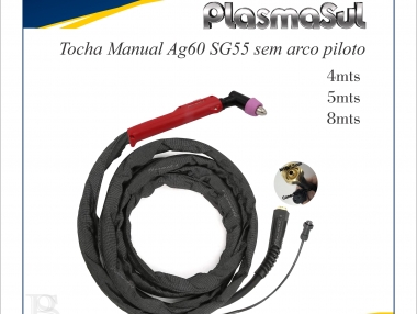 AG60 SG55 Tocha Manual sem arco piloto conector rosca e opção de cabo 4, 5 e 8m