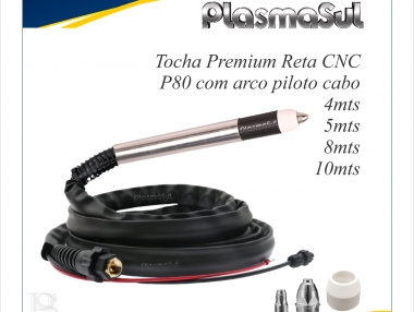 P80 Tocha Reta CNC Premium com cabo 