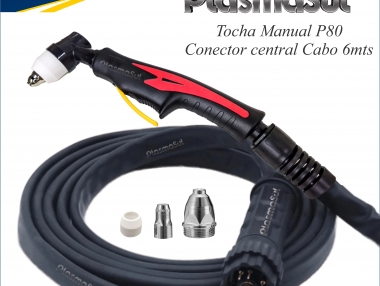 P80 Tocha Manual Conector Central Cabo 6mts